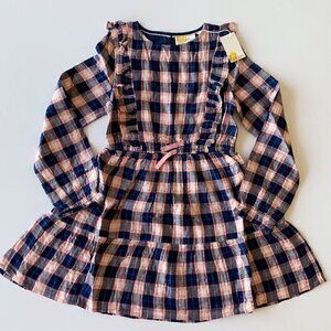 NWT Mini Boden Frill Tiered Long-sleeve Girl Dress 9-10 Years or 13-14 years